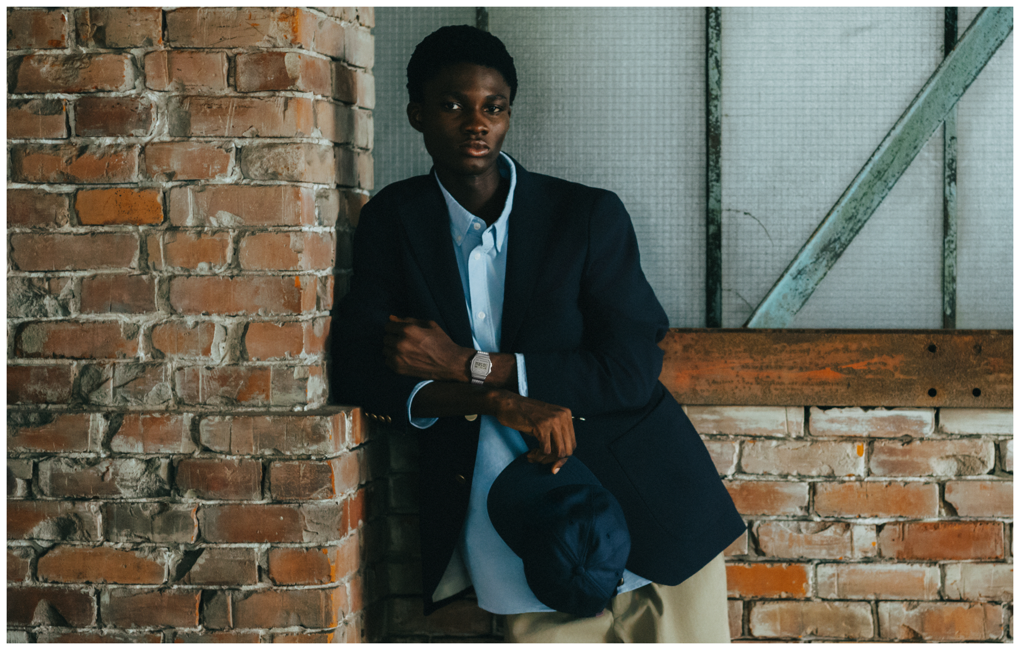 Image of a man posing wearing A158WEM-7.