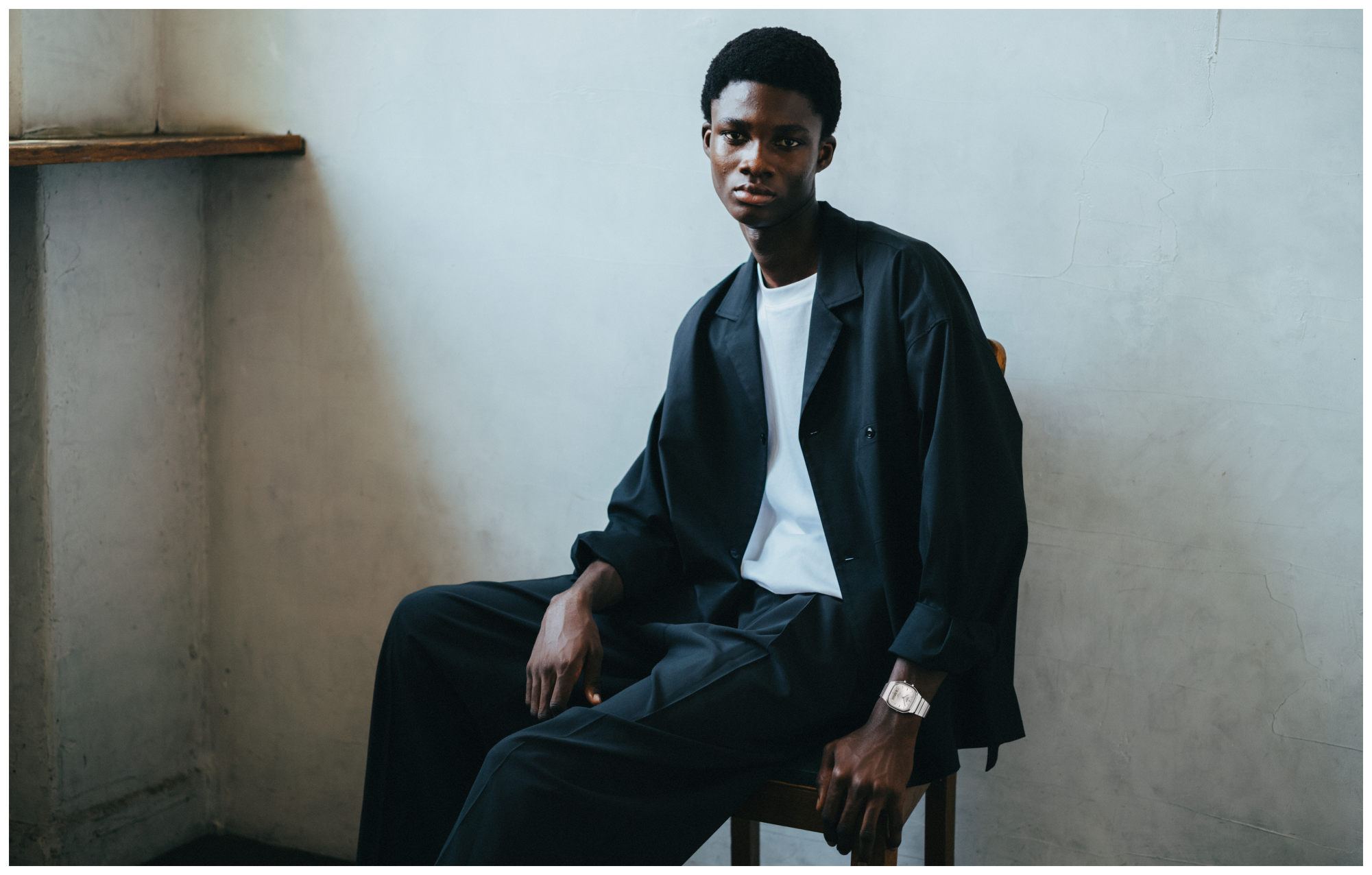 Image of a man posing while wearing the AQ-240E-7A.