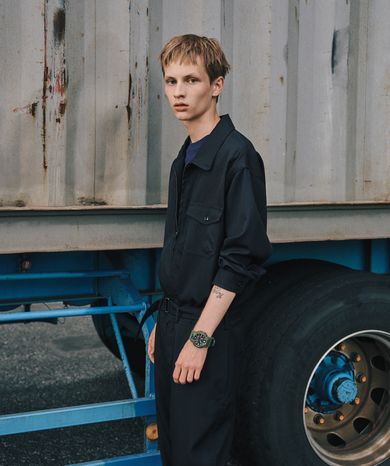 Image of a man wearing GA-B010-3A.