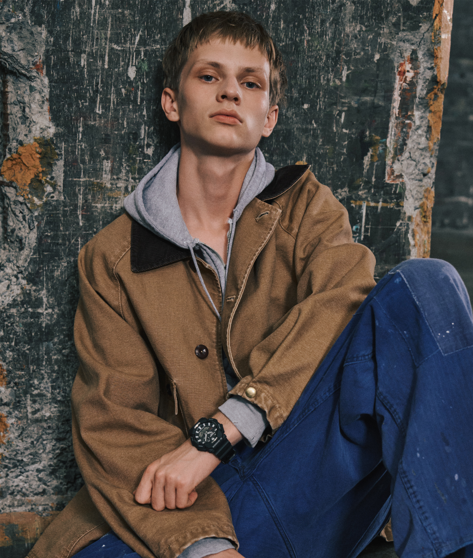 Image of a man wearing GA-B010-1A.