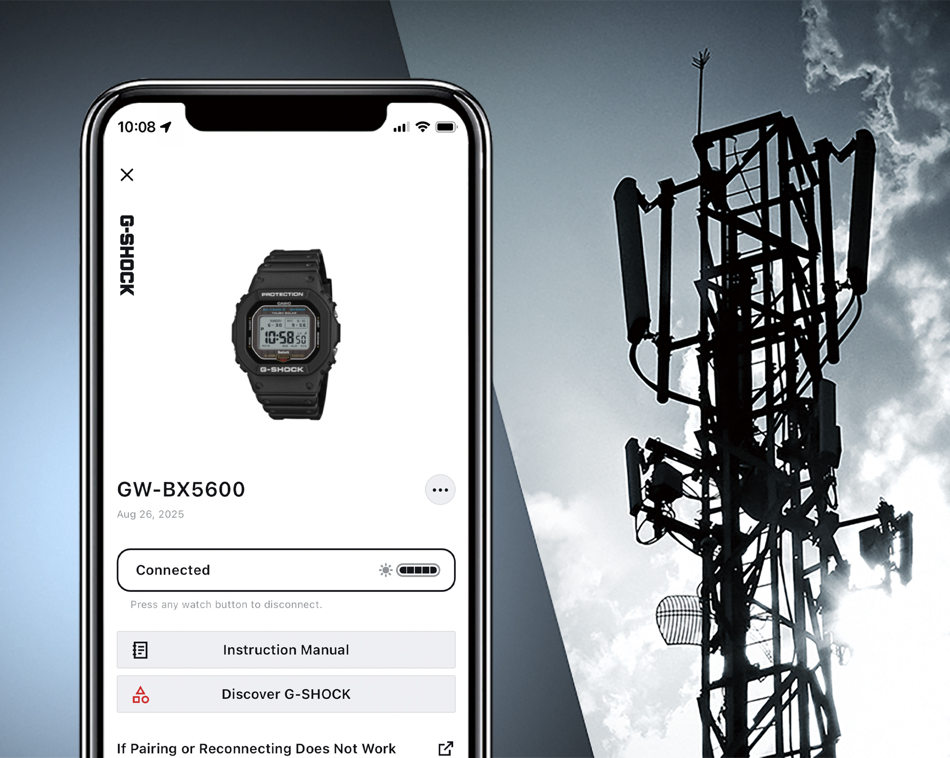 Image of GW-BX5600 Bluetooth®-enabled radio solar watch