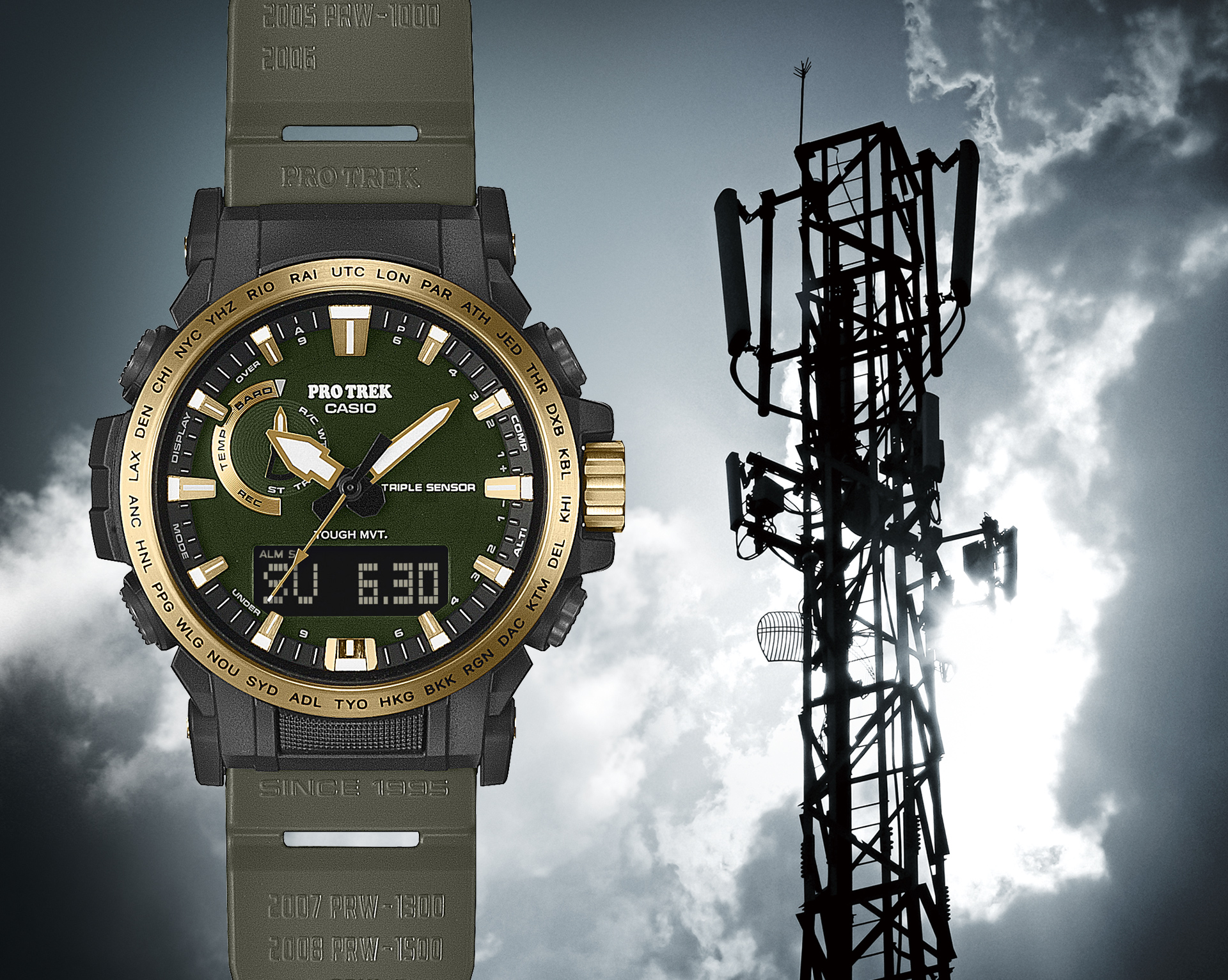 Image of PRW-61ANS-3 Bluetooth®-enabled radio solar watch
