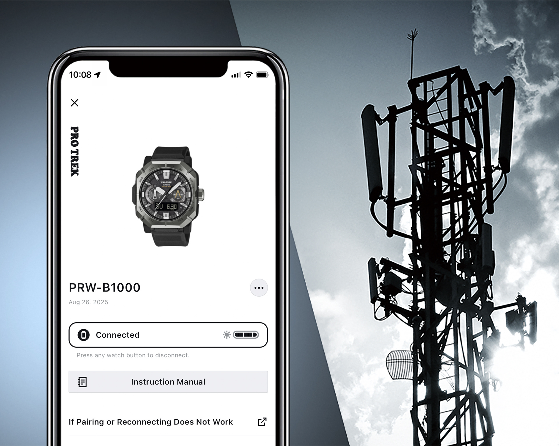 Image of PRW-B1000 radio reception function and smartphone link